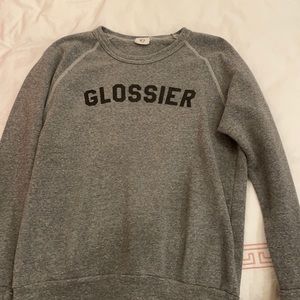 GLOSSIER gray sweatshirt